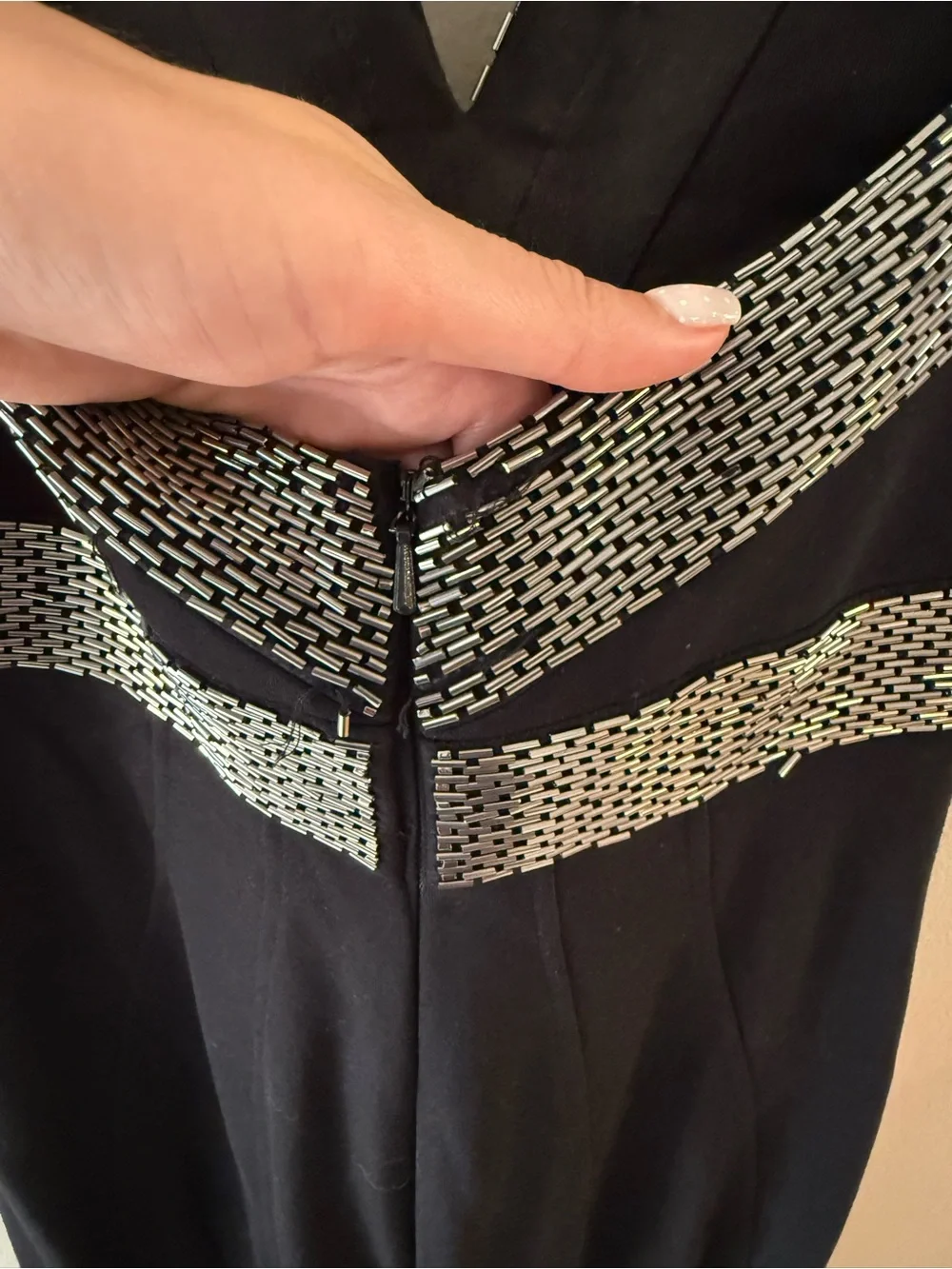 Jovani Black Evening Gown with Silver Embellishment